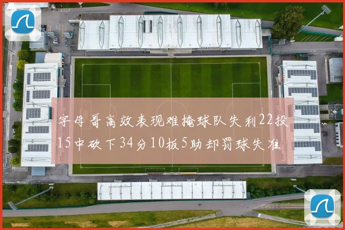 字母哥高效表现难掩球队失利22投15中砍下34分10板5助却罚球失准